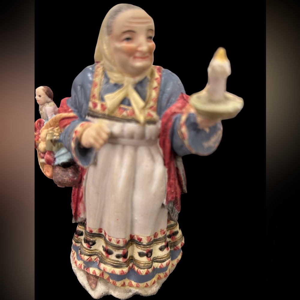 Vintage Ceramic Figurine with Candle
